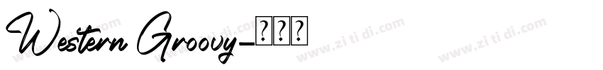 Western Groovy字体转换